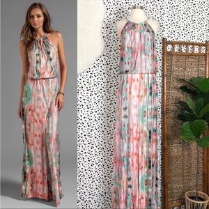 Parker | Allison Silk Bohemian Pastel Maxi Dress L